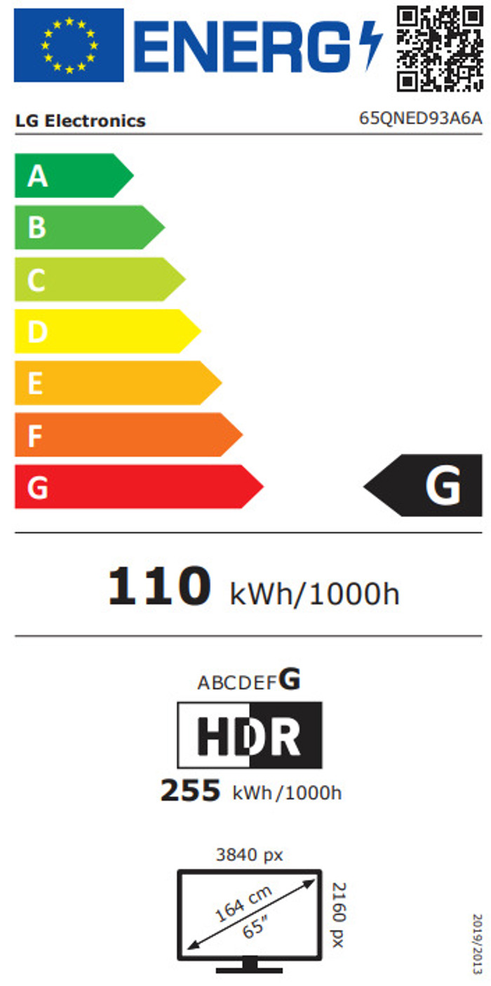 TV LG 65QNED93A6A 65'' Smart 4K AI
